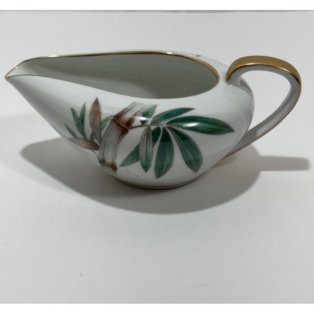 Noritake China‎ Creamer CANTON 5027 Green Brown Floral Porcelain